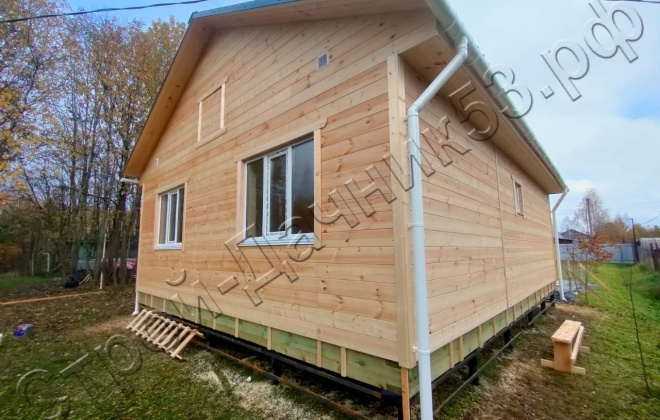 4 Каркасно-щитовой дом   Д-3, 9х8,5м, 67,5  М², Московская область, Можайский район, СНТ «Росинка». (18)